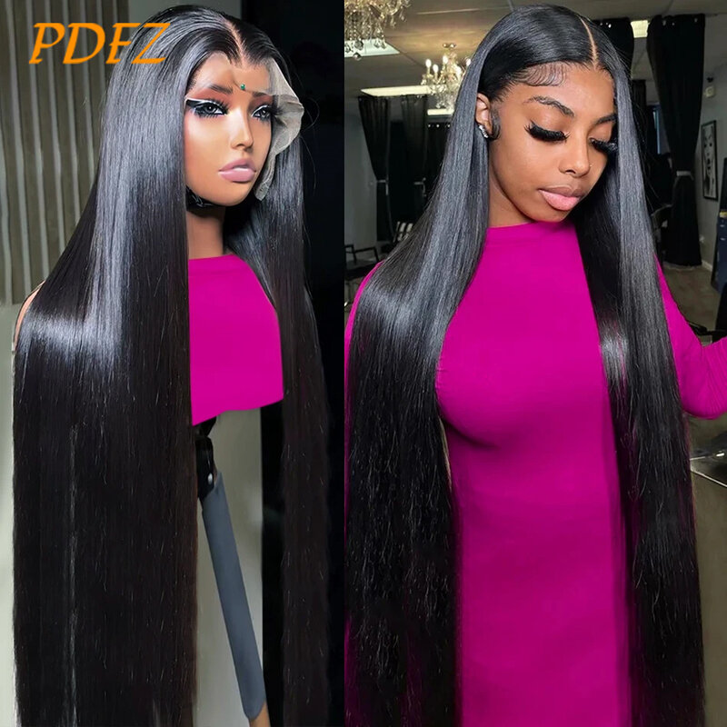 Straight Lace Front Wigs 13x4 Lace Frontal Human Hair Wig Transparent HD Lace Wig Glueless Wigs Human Hair Pre Plucked Pre Cut