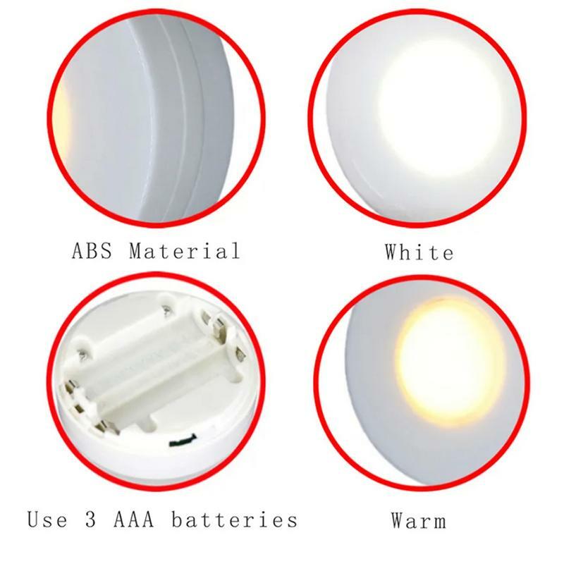 Lampa nocna LED lampka nocna z USB akumulator do szafki kuchennej lampa do szafy krążki świetlne schody bezprzewodowe dekoracyjny element oświetleniowy
