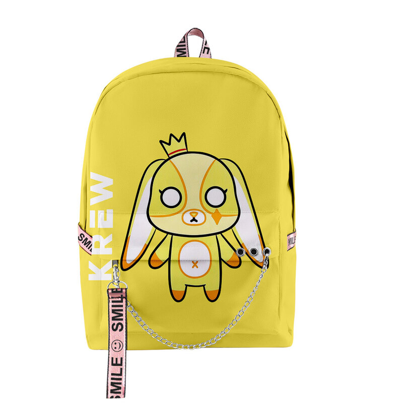 ItsFunneh Krew District Merch Backpack 2023, модный рюкзак на молнии, школьный ранец Harajuku, Уникальная Дорожная Сумка