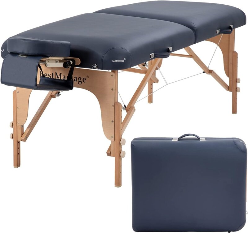Lettino da massaggio, lettini da massaggio portatili, 84 pollici di lunghezza 30 pollici tavolo regolabile in altezza largo 2 volte massaggio con lettino Spa