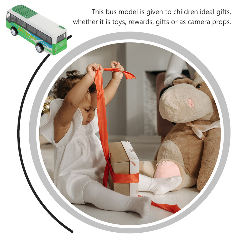 Mainan Bus sekolah Model Pull Back mobil edukasi bergerak dapat bergerak untuk anak inersia