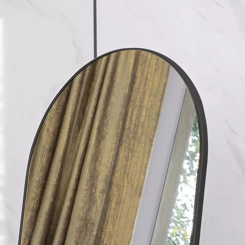 Floor Standing Mirror Mirror Full Body Wood Framed - Black Freight Free Living Room Furniture Home