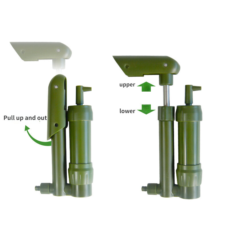 Outdoor Survival Noodwaterzuiveraar Draagbare Outdoor Kleine Filter Outdoor Camping Handdrukfilter