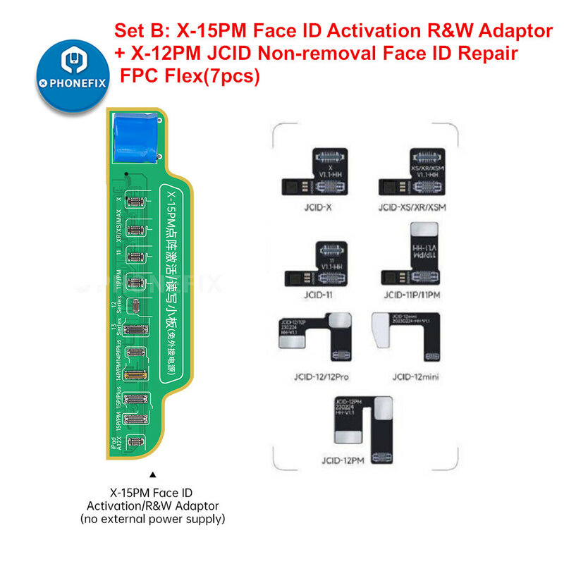 JC Kabel Flex matriks antihilang untuk iPhone X-15 PRO MAX Dot proyektor baca tulis wajah ID perbaikan kabel Flex tanpa pengelasan IC