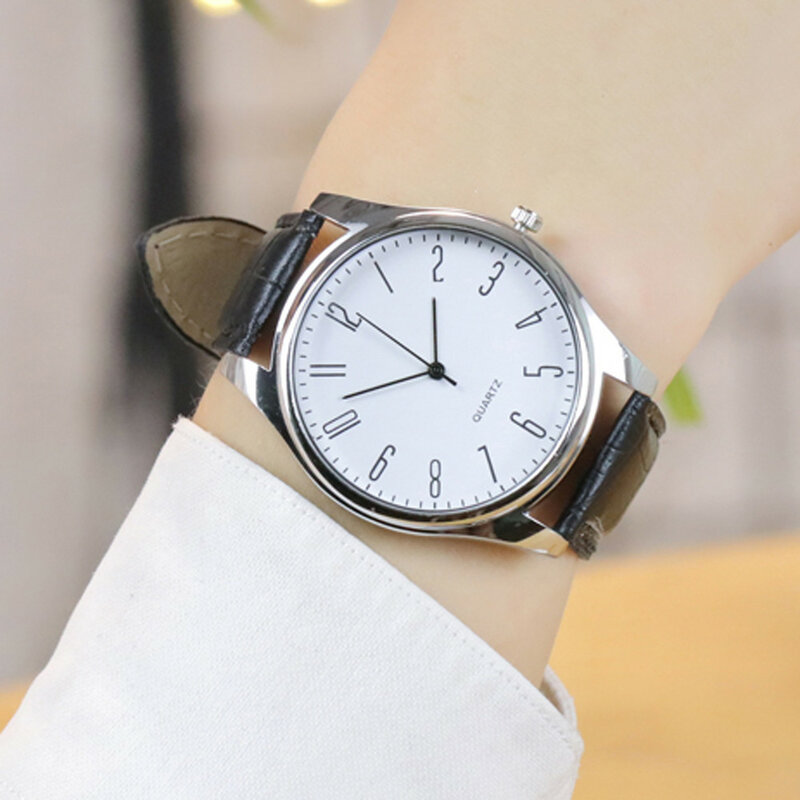 ساعة يد كوارتز من الجلد الرقيق للغاية للرجال ، ساعات عمل بسيطة ، ساعة غير رسمية ، أزياء فاخرة ، جديدة