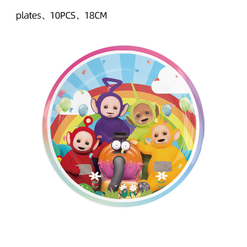 Teletubbies Party Supplies Children's Birthday Decoration Boy Girl Paper Cup Plate Napkin Tablecloth Balloon for Kid Baby Shower