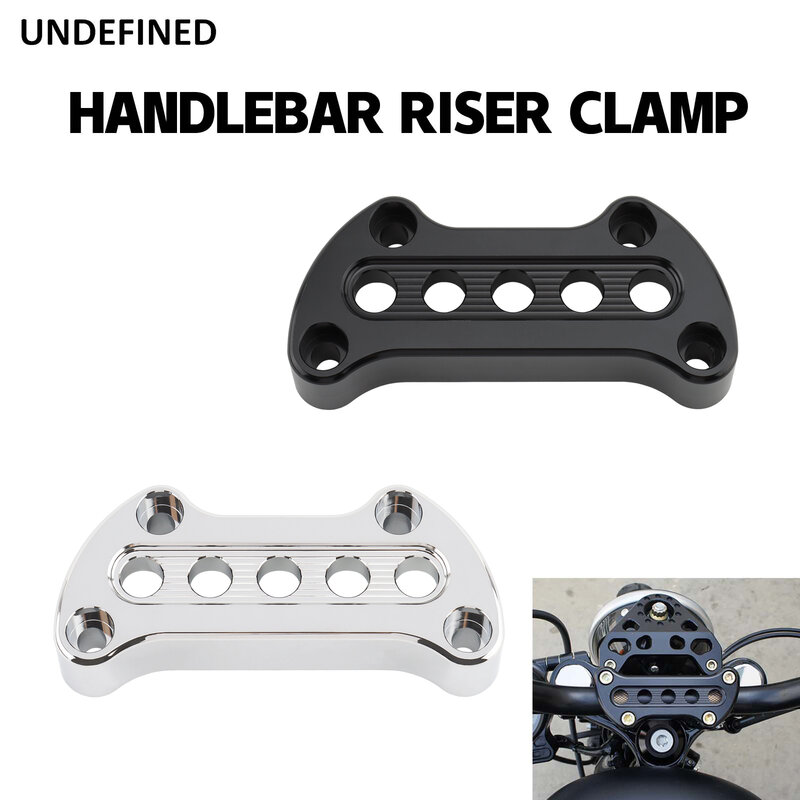 Motorcycle Handlebar Top Bar Riser Clamps Mount For Harley Sportster XL883 XL1200 Dyna Low Rider Softail Slim Fat Boy 1974-2017
