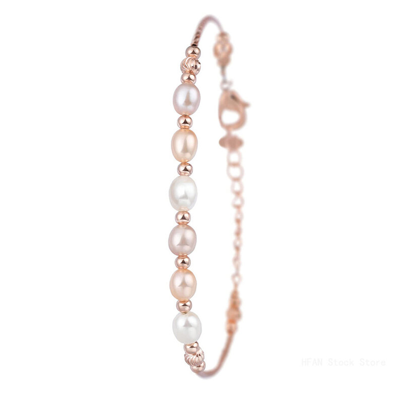 Montre à quartz avec pointeur décontracté pour femme, bracelet doux et élégant, perles d'eau douce naturelles, cadeau pour elle