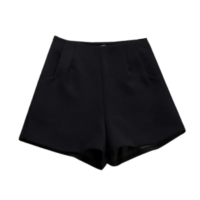 Dames Casual Shorts Stijlvolle Hoge Taille A-Lijn Dames Shorts Met Zijzakken Rits Sluiting Voor Woon-Werkverkeer Dagelijkse Strandkleding
