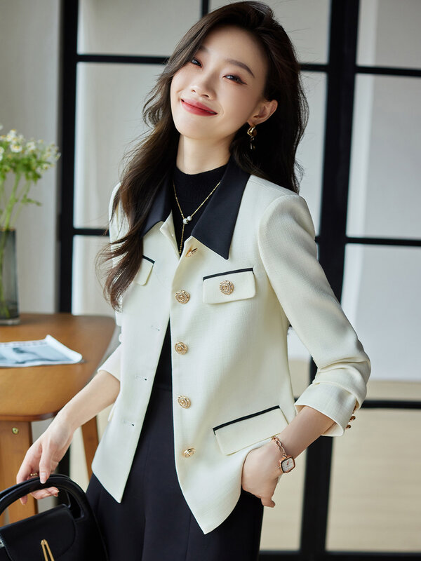 UNXX Chic Blazer for Petite Women Female Office Lady, Spring/Autumn 2024 New Cropped Casual Petite Blazer for Spring Hot Sale