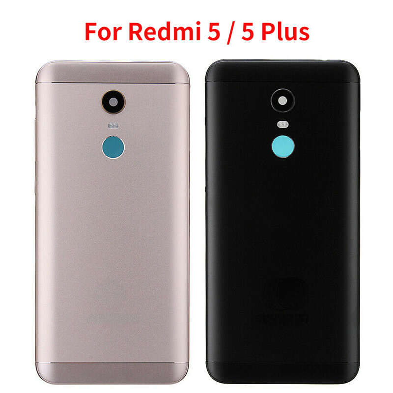 Задняя крышка для Xiaomi Redmi 5, крышка аккумулятора, задняя крышка для Redmi 5 Plus, корпус с объективом камеры + Кнопка питания и громкости
