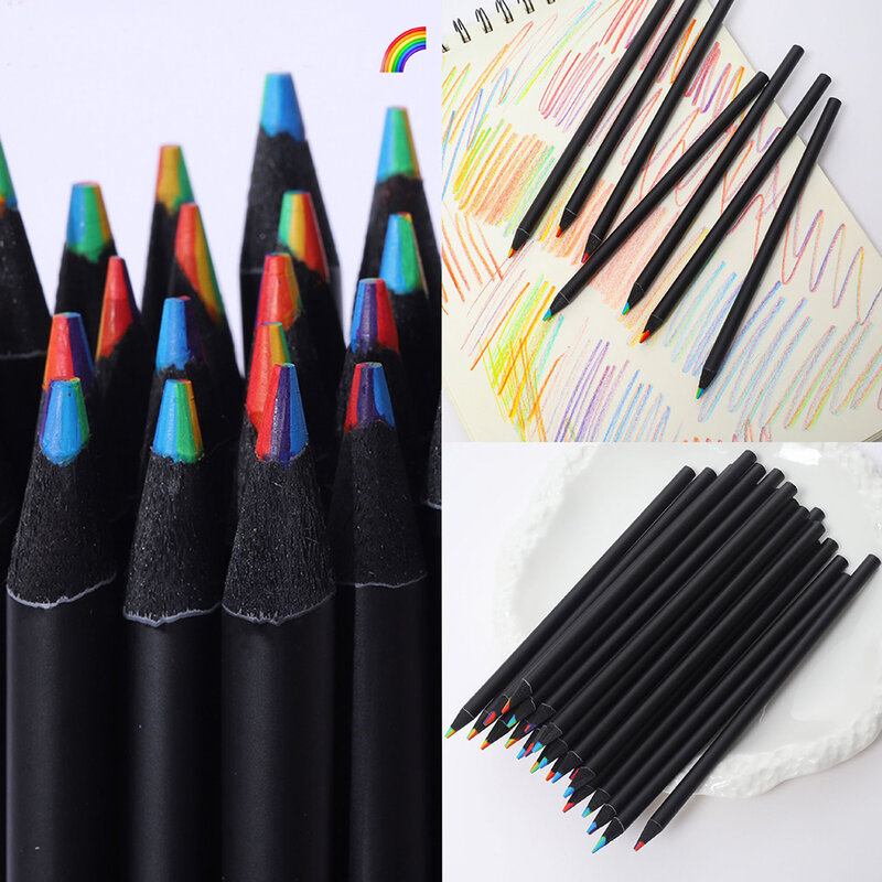 7 Colors Gradient Rainbow Colored Pencils Drawing Sketching Coloring Colour Pencils Artist Sketching Art Supplies 1pcs Random