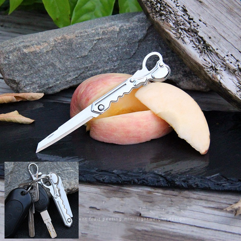Stainless Steel Creative Key Knife 3CR13 Sharply Mini Folding  Portable Fruit Knife Home Office Box Opening Small Folding Knife