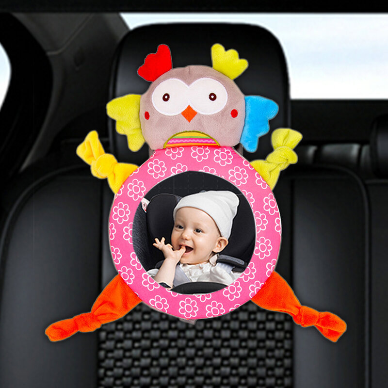 Śliczne lusterko samochodowe do obserwacji dzieci regulowane lusterko wsteczne widok bezpieczeństwa lusterko wsteczne lusterko wsteczne dla dzieci dbanie o dzieci bezpieczeństwo kwadratowe