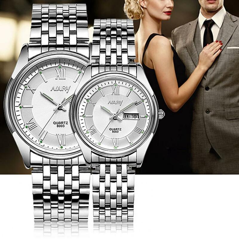 Unisex  Stylish Steel Strap Watch Wristwatch Casual Watch Heat Resistant   for Party