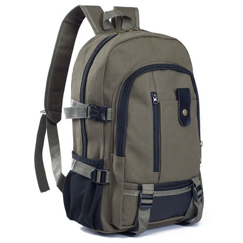 Мужской простой прочный и износостойкий рюкзак для кемпинга, ноутбука, пешего туризма, вместительная холщовая Модная молодежная спортивная сумка, рюкзак