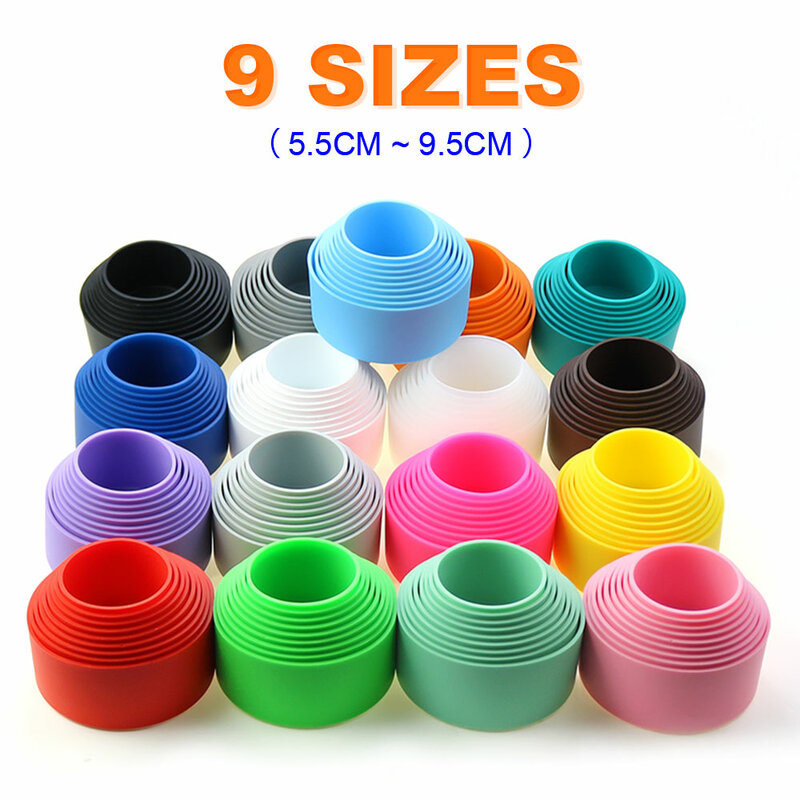 17 Colors 7.0CM Silicone Cup Bottom Cover Heat Insulation Coaster Sleeve Water Cup Cover Sheath 70MM AntiSlip Bottle Sleeve