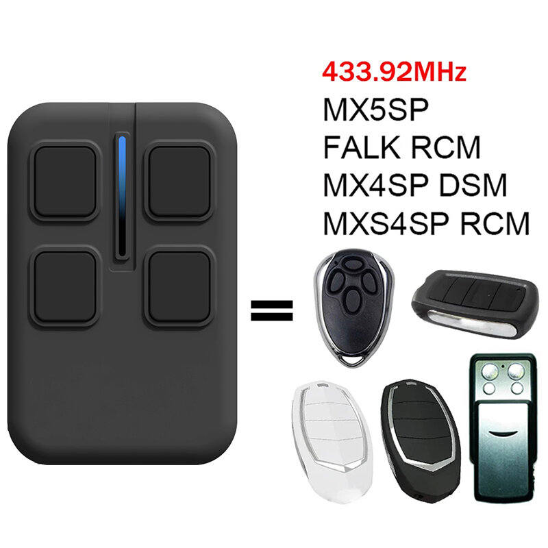 MOTORLINE FALK RCM MX4SP DSM MXS4SP RCM contrôle de porte de Garage 433.92MHz Code roulant ouvre-porte de Garage télécommande