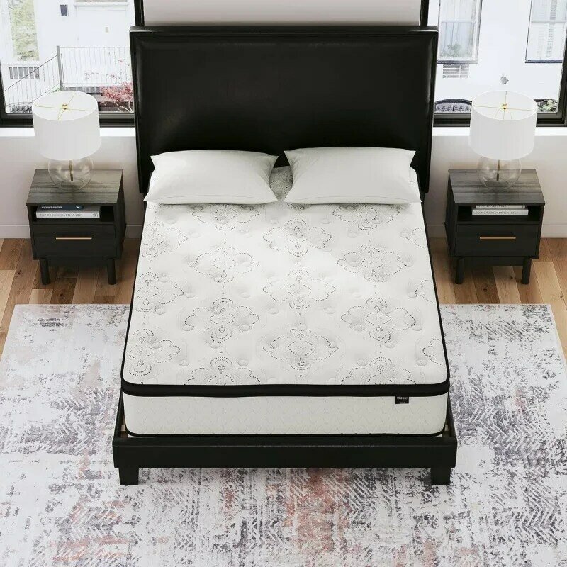 Signature Design by Ashley Queen Size Chime 12 Inch Medium Firm Hybrid Mattress with Cooling Gel Memory Foam