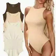 Sexy Women's Sleeveless Pit Strip Bodysuits Solid Color Bottoming Slim Tight-fitting Jumpsuit Club Outfit Clothing