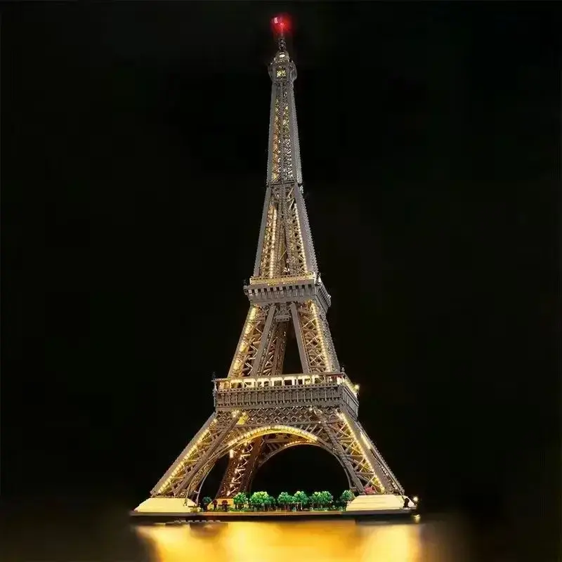 Kit de briques de construction de modèles d'architecture pour adultes et enfants, tour Eiffel, coffret cadeau, 2024 m, 1.5, 10307 pièces, neuf, en stock, 10001