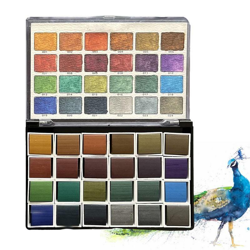 Color Paint Set Set Of 24 Mixable Painting Color Natural Multifunctional Art Painting Kits For Nail Art Crafts DIY Calligraphy