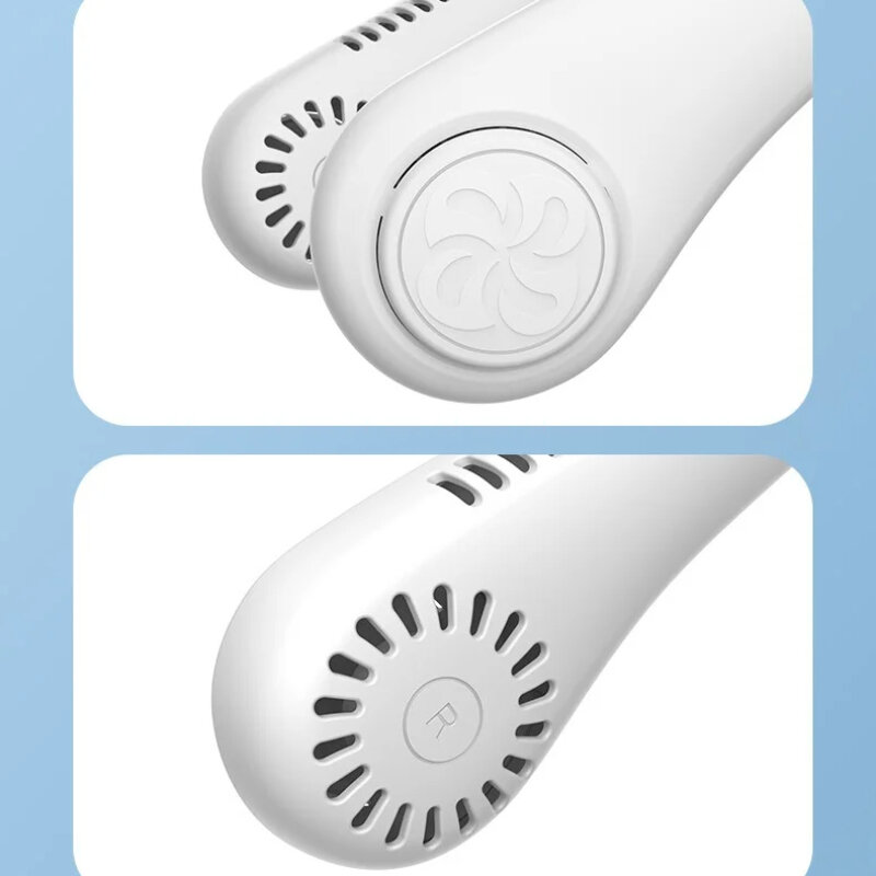 Ventilateur portable pour le cou, chargement USB, idéal pour les paresseux