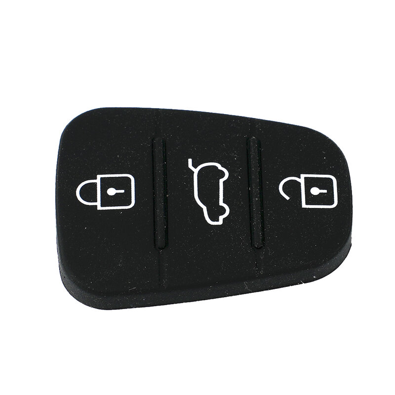 مجموعات غطاء غلاف المفتاح الأسود ، 3 أزرار ، زينة السيارة ، مناسبة لهيونداي I10 ، I20 ، I30 ، كيا أمانتي ، 1x1