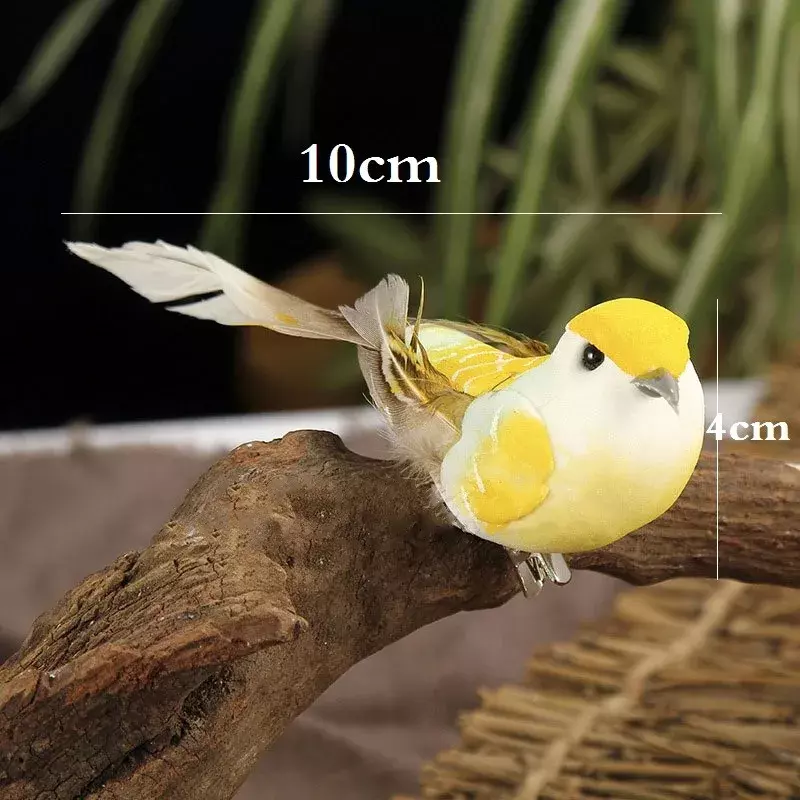 6 X sztuczne ptaki ze sztucznej pianki zwierząt symulacji piór ptaki modele DIY ślubne ozdoby do domu i ogrodu dekoracji