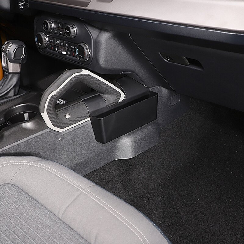 Bandeja organizadora de consola central para Ford Bronco 2021 2022, caja de cambios de almacenamiento lateral, ABS negro, derecha