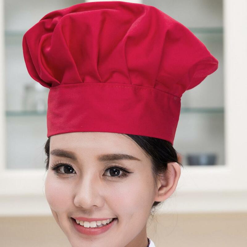 Popular Chef Kitchen Hat  Solid Color Wear-resistant Uniform Cap  Pure Color Exquisite Hat