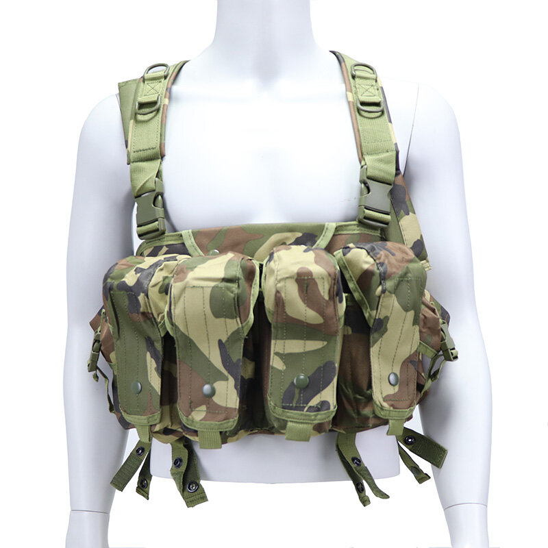 Chaleco táctico AK Molle para el pecho, equipo militar del ejército AK 47, bolsa para revistas, Airsoft, Paintball, caza