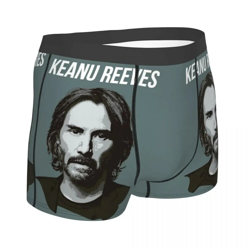 Cuecas Boxer Keanu Reeves masculinas, cuecas especiais altamente respiráveis, shorts com estampa 3D, presentes de aniversário, qualidade superior