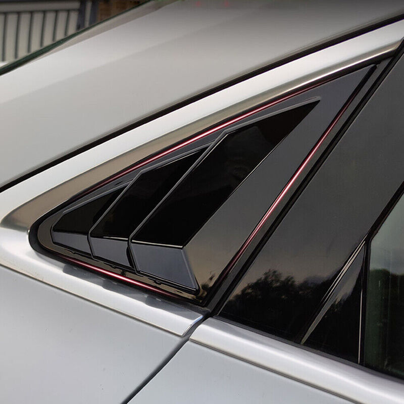 Do Audi A3 Sedan 2014-2020 żaluzja okienna tylna boczna osłona migawki naklejki wykończeniowe odpowietrznik ABS akcesoria samochodowe z włókna węglowego