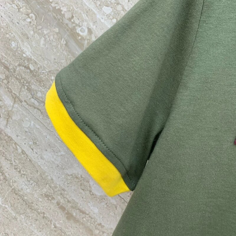 여성용 유명한 레터 패치 디자인 브랜드 반팔 하이 퀄리티, 클래식 짧은 럭셔리 티셔츠, 오리지널 티