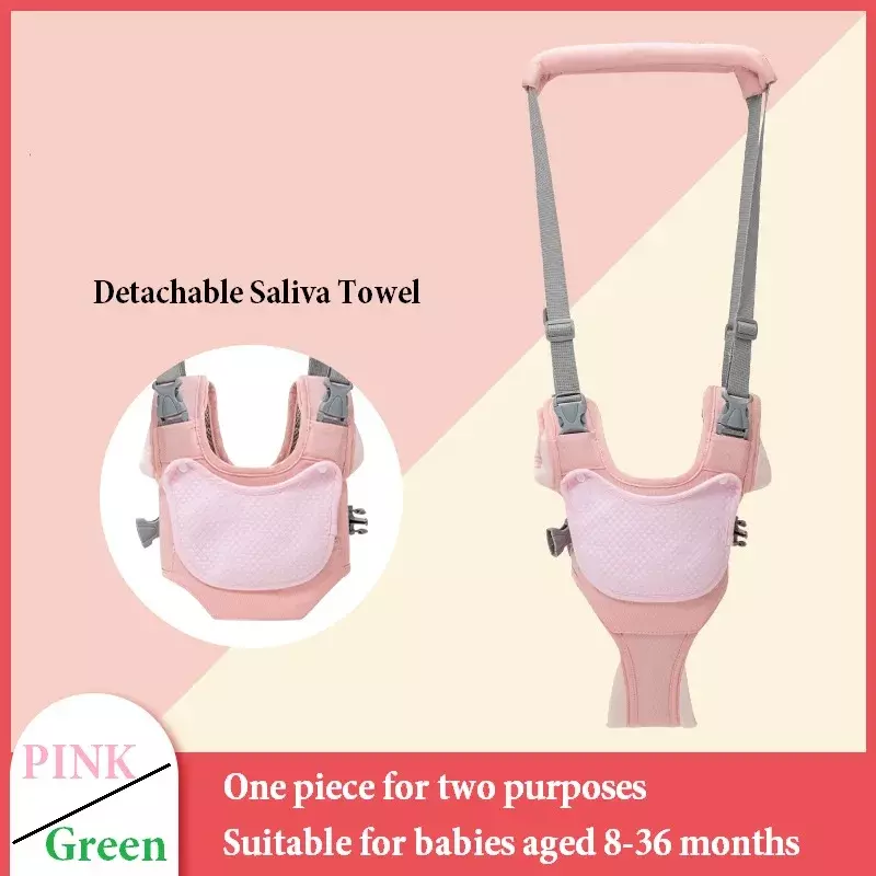 Cinturón de aprendizaje transpirable para caminar para bebés, arnés de doble uso para actividades de seguridad, ayuda para que los niños pequeños aprendan a caminar durante 8-36 meses