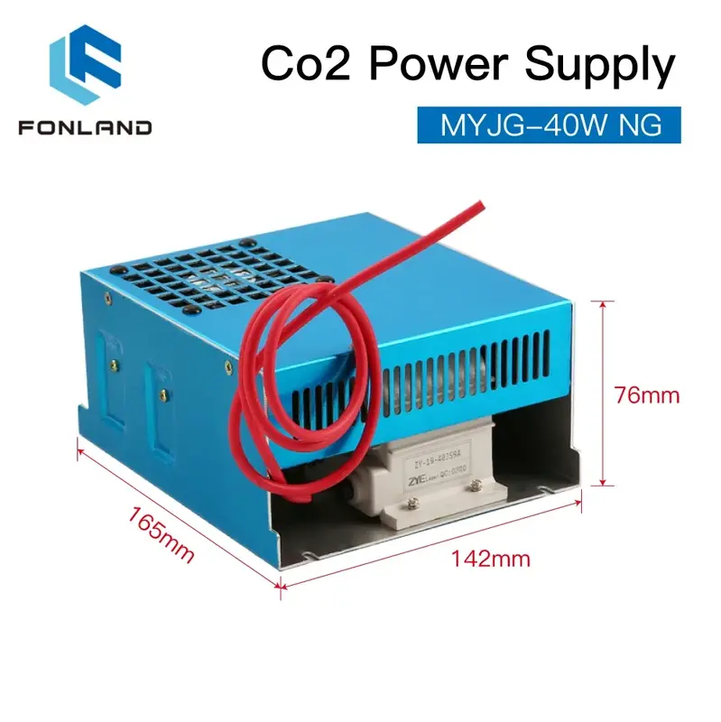 FONLAND MYJG40NG 40W CO2 wymiana zasilanie lasera 110V 220V dla rura laserowa maszyna do grawerowania