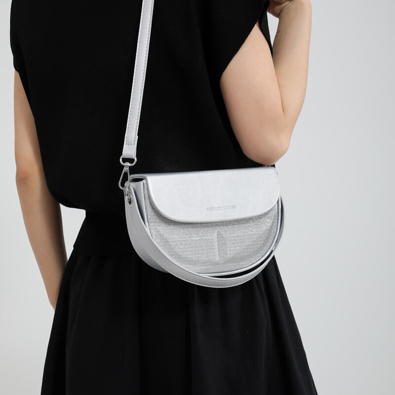 Trend Semicircle Saddle Shoulder Crossbody Bags For Women Designer Brand Shoulder Bag Small Handbags And Purse 2024