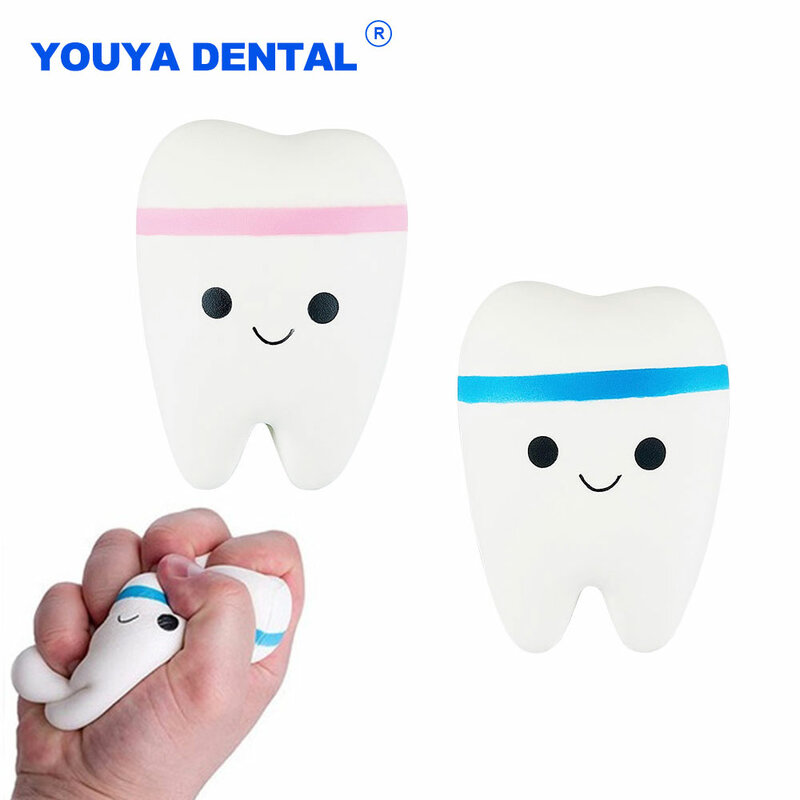 Зубная модель в форме зубов, модель подарок для дантиста Kawaii, медленно отскок, ручной Спиннер, тянущаяся Расслабляющая модель зубов