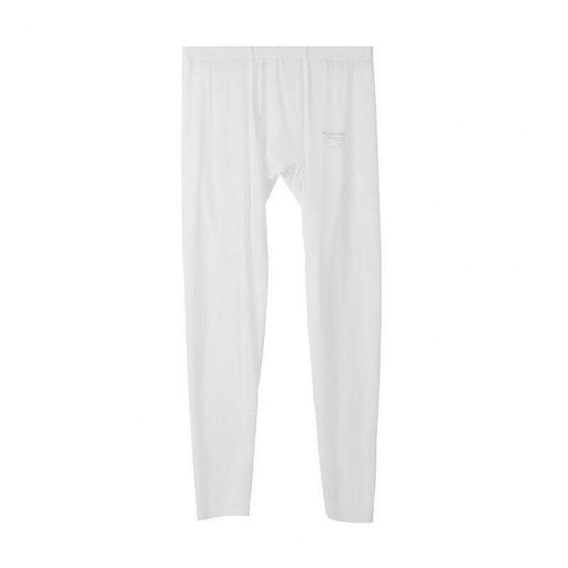 Męska spodnie od piżamy męska Ultra-cienka bielizna nocna Ultra-cienka lodowy jedwab męskie spodnie do spania z trąbką legginsy w jednolitym kolorze