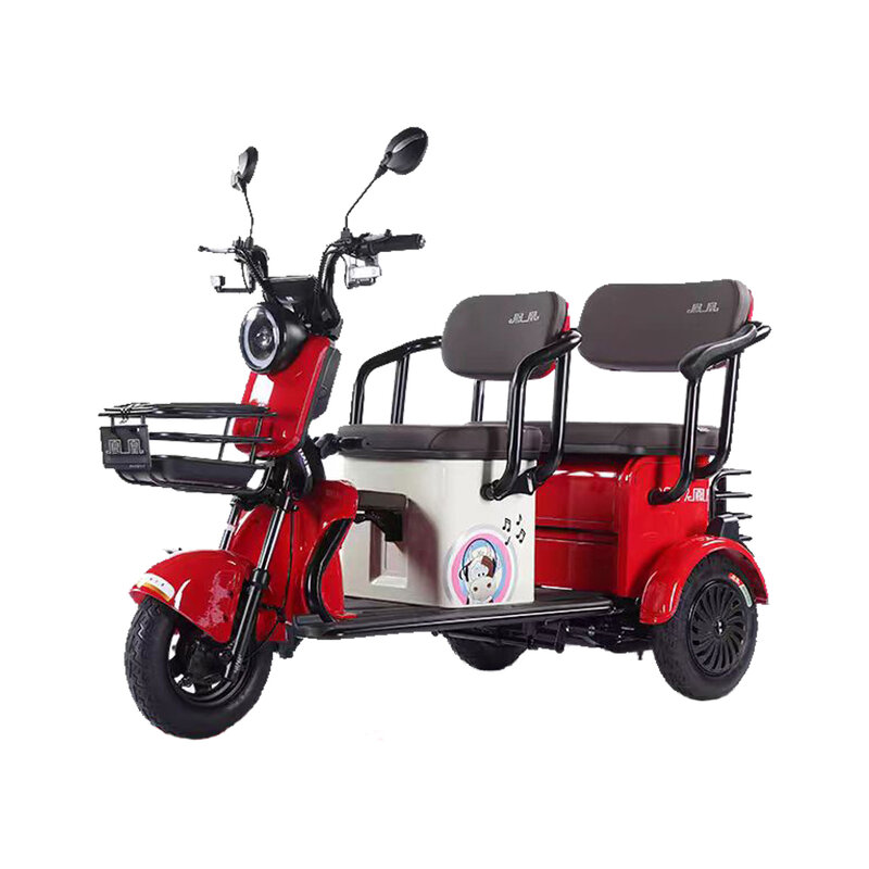 Bateria de lítio elétrica do triciclo, freio triplo, assento engroçado, instrumento do LCD, absorção de choque, 800W, 60V, escala 75 km