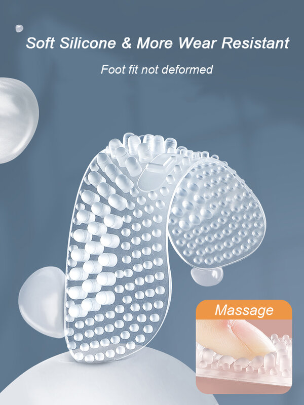 Silicone Pads Heel Stickers Heels Grips Protector for Women Men Transparent Anti Slip Cushions Non-Slip Inserts Foot Care 1pair