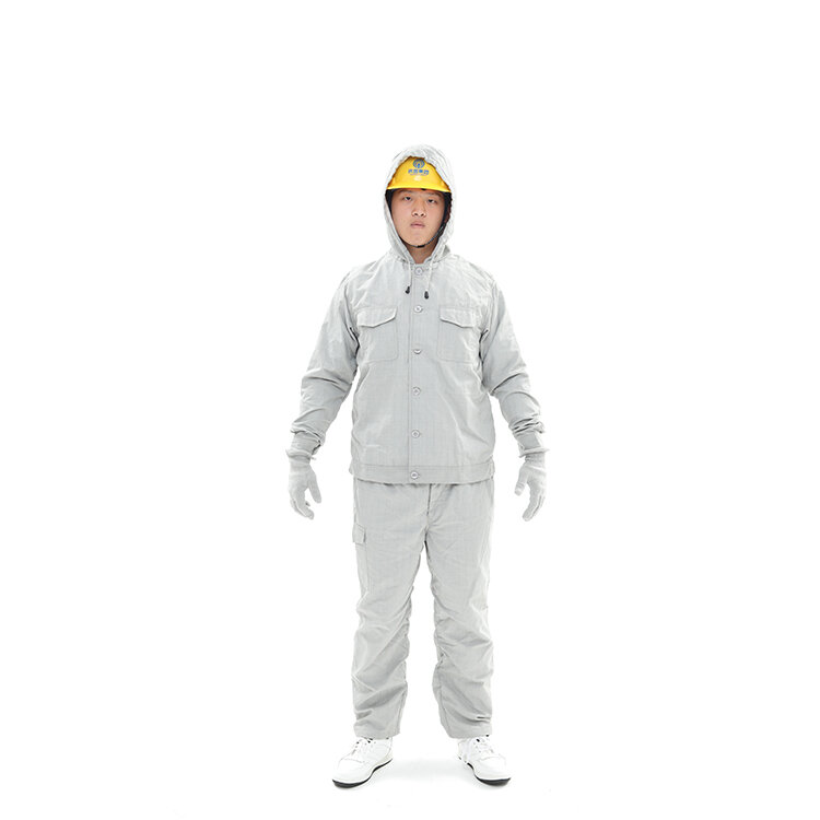 Grosir pakaian pelindung listrik keselamatan visibilitas tinggi pada pakaian layar AC 500kV untuk pekerjaan langsung