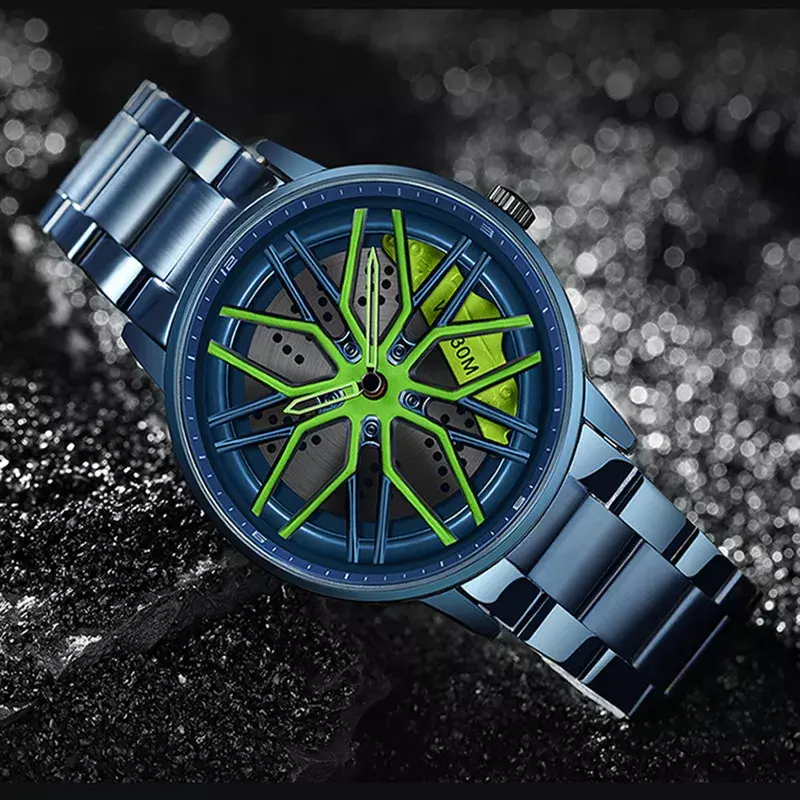Sanda 1107 новые мужские модные крутые колеса персонализированные водонепроницаемые кварцевые часы с ремешком