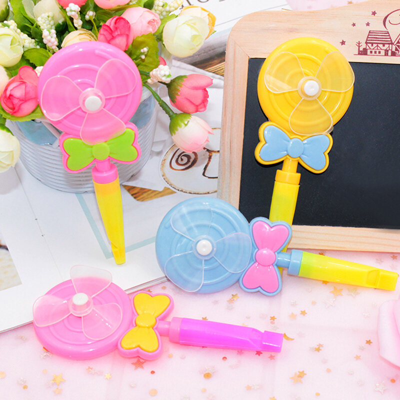 1PC Kids Reward Small Toy Fun Colorful Whistle Windmill Game festa dei bambini Baby Shower regalo per la festa di compleanno