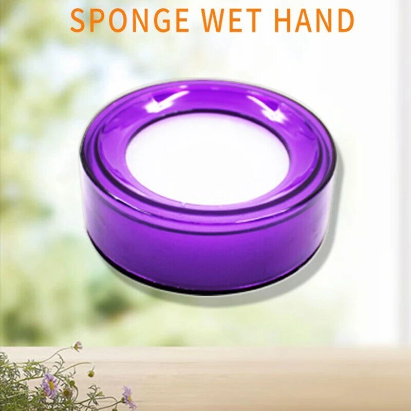 Office Desk Fingertip Moistener Round Wet Sponge Cup for Accountant Office Clerk  Cashier Counting Papers Currency D5QC