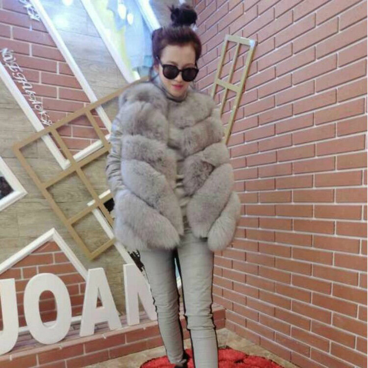 Hurtownia jesienno-zimowa imitacja futra lisa płaszcz nowa damska peleryna w stylu wybuchu