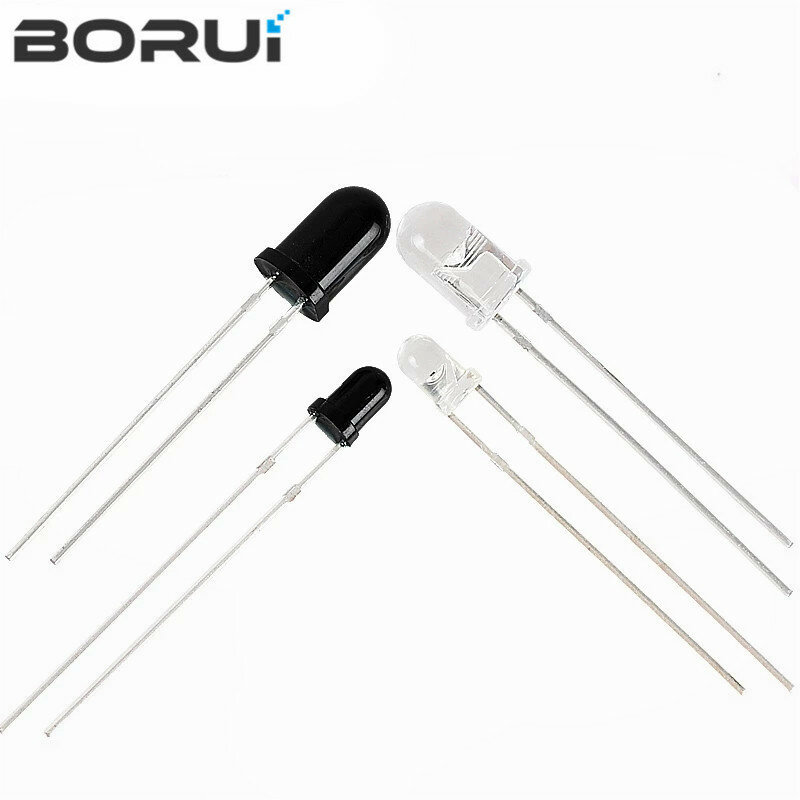 Emisor infrarrojo y receptor IR, diodos de diodo 301A para arduino, 10 pares, 3mm, 5mm, 940nm led