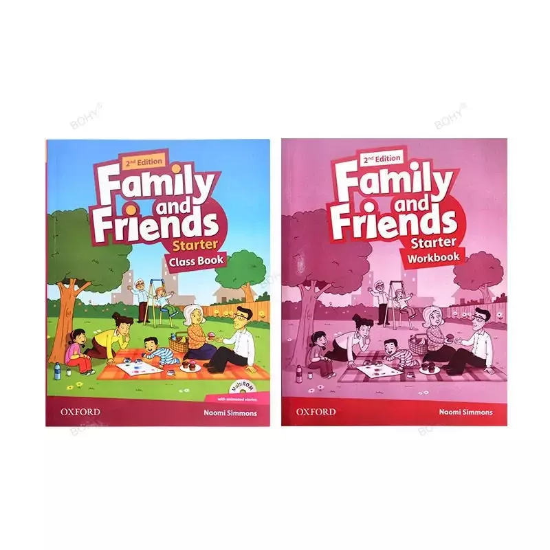 Английская версия, книга Оксфорд для семьи и друзей + учебник, детский учебник для изучения английского языка, бесплатная доставка