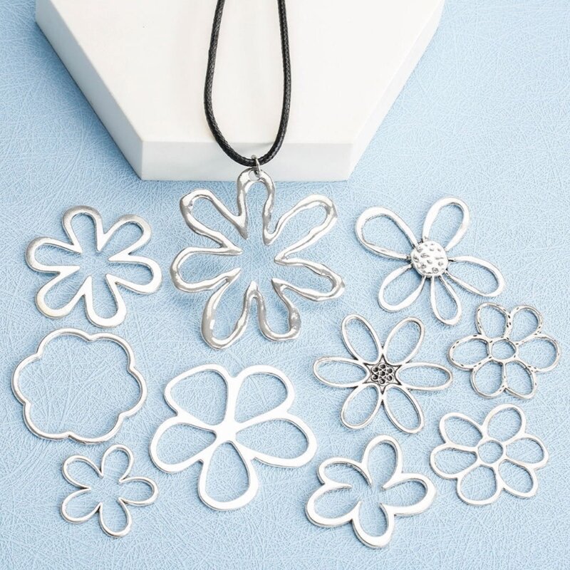 Creazione gioielli Orecchini con perline fiori irregolari Pendenti con ciondolo a forma fiore 3D